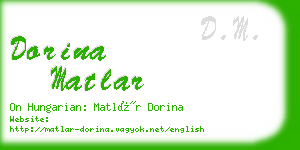 dorina matlar business card